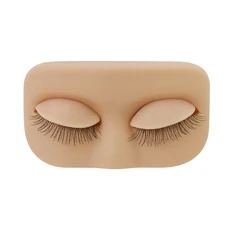 ANNAFRIS 속눈썹 휴대용 헤드 마네킹 (탈착식 교체 눈꺼풀 포함) 연습 미니 플랫 모델, 03 Yellow Mini Face