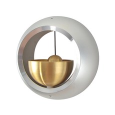 Gusite 金屬門鈴 簡約純黃銅鈴鐺, 銀色, 1套