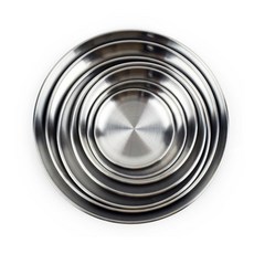 TW 스텐 원형 트레이 식당 보관 플레이팅 그릇 위생 접시 캠핑, 1호 14cm, 1개