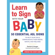 (영문도서) Learn to Sign with Your Baby: 50 Essential ASL Signs to Help Your Child Communicate Their Nee... Paperback, Zeitgeist, English, 9780593435625