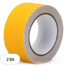 다다 미끄럼방지 테이프 노랑 50mm x 5m, 2개