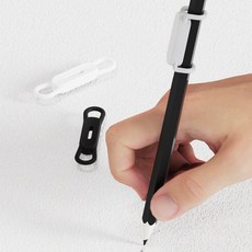 자석볼펜홀더 메탈클립 전선정리 스틸 책상 사무실 필기구, 1개, 01자석펜홀더-블랙