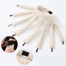 免加熱捲髮神器 睡眠捲髮棒 打造自然捲髮 不傷髮質 輕鬆DIY 多種造型, 白, A00360