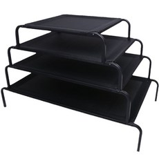 透氣網布懸空寵物床墊，離地設計，易清潔，舒適透氣, 黑色【網架+網布, 1個