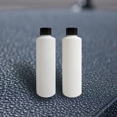 [다담피앤씨]HDPE 화장품 세제 세차소분용기 화이트 반투명 200ml 원통형 블랙 일반캡 화이트 뾰족캡, (용기X) 블랙캡(뚜껑) 추가, 1개