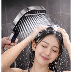 초대형 력셔리 호텔감성 프리미엄 가정용 고압 샤워기 헤드, 아쿠아 그레이헤드, 1개