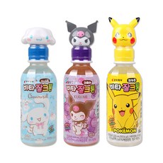 비타잘크톤 음료수 220ml 조아제약, 피카츄 1개+쿠로미 1개+시나모롤 1개, 1세트