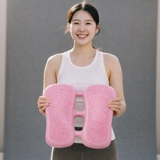 문라이트 에어 스텝퍼 지압 발마사지 홈트 운동기구 저소음 실내 하체운동, 핑크