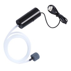 USB行動式魚缸增氧泵 小型靜音養魚用品, 黑色USB增氧泵1套裝, 1套