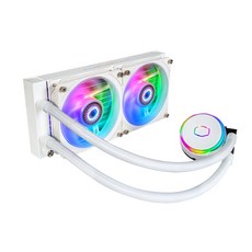 小白的生活工場 Coolermaster MasterLiquid PL240 FLUX 白色版 水冷散熱器支援1700, 1個