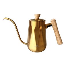 Coffee map鑽石手沖壺700ml，細口咖啡壺，鍍鈦金手沖咖啡神器, 金色8mm, 1個