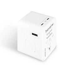 BWW 聖岡科技 UTA-2336 全球通 萬國旅行轉接插頭 英規/歐規/澳規 4孔USB, 1個, 白色 O-UTA-2336