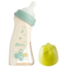 知力 Newborn Bottle 奶瓶 寬口 不含BPA/BPS 橫切奶嘴 PPSU奶瓶, 240ml, 1個, Green