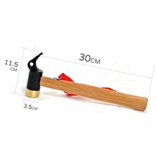 露營 戶外 木柄銅頭營槌 不傷營釘頭 拔釘器 帳篷 登山 休閒運動野營, 1個, 大槌35mm