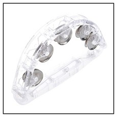 소형 LED탬버린 22cm 건전지 업소용 노래방 파티용 탬버린