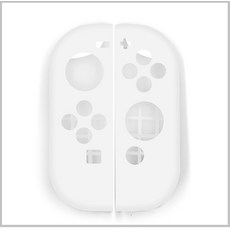 Switch2 Joy-Pad 控制器矽膠保護套, 白+白, 2個, Switch2手把套