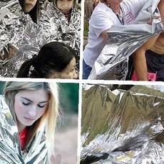 야외 등산 캠핑 응급 보온 은박 담요 체온 유지 방한 비상 안전 용품 재난 대비, 1개, 비상담요 130cm*210cm