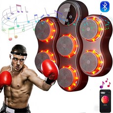 뮤직 복싱기계 블루투스 샌드백 다층 충격 흡수 방음 반응훈련 유산소 다이어트 간이설치, 블랙+복싱 장갑