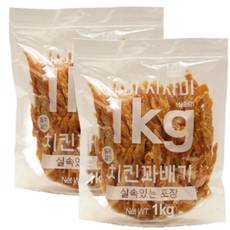 [Tabby]테비 사사미 실속형 포장 1kg, 치킨꽈배기, 2개