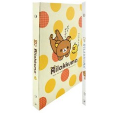 拉拉熊 B5 26孔夾 活頁夾 資料夾 DK-8551A (圓點), 1個, 圓點/DK-8551A