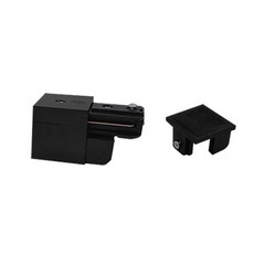 레이스웨이 레일 1M 2M 3M 카페 인테리어 레일조명 레일등, 1개, 02. 레이스웨이부속 [전원마감세트] 블랙