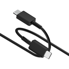 요거 100W 5A C to C 초고속 충전 케이블 20V PD 3.0 PPS, 블랙, 1개, 2.4m