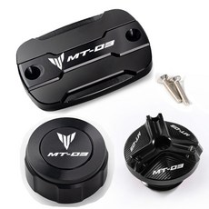 Yamaha MT03 MT-03 2015-2019 2020 2021 2022 브레이크 실린더 메인 연료 탱크 캡 액세서리, A set black