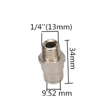 고압 황동 분무 깍지 커넥터 9.52mm 3/8 인치 슬라이드 잠금 티 엘보 스트레이트 스프레이 액스 5 개, 11 0770, 1개