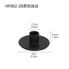 STTPEI北歐陶瓷燭台, HP8822B黑色燭臺1883