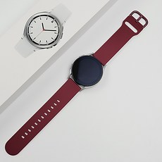 와니즈 갤럭시워치 워치4/3/2 20mm 호환 실리콘 버클 스트랩 40mm 42mm 44mm 46mm, 버건디