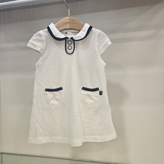 [모이몰른] 네비 피케 원피스# 화이트와 네이비 컬러 조합으로 마린룩 느낌의 물씬 나는 원피스로 시원하면서도 깔끔한 예쁜 원피스