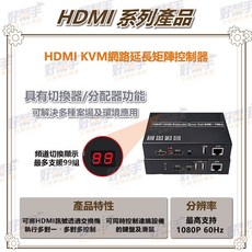 HD-KVM100MT_HDMI KVM網路延長矩陣控制器 帶有分配 切換器功能可多對多應用, 1個