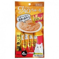 이나바 4p 고양이 간식 가다랑어 츄르 가쯔오rio6+4iVf