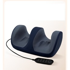 大型線控足療機 多功能腳底腿部按摩器 紅外線熱敷美腿機 台灣發貨, 加特大絨布款藍色39.5*25.5*19, 藍色, 加大款