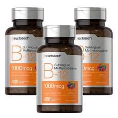Horbaach 호바흐 비타민 B12 서브링구얼 1000mcg 400정, 3개