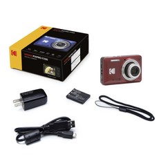 KODAK 柯達 PIXPRO FZ55 數位相機 平行輸入 公司貨, 1個, 紅色(平輸)