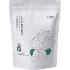 다정헌 유기농 허브티 페퍼민트 차 50티백, 1개, 50개입, 1.5g