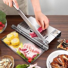 不鏽鋼切片/斬骨機 家用切肉切骨機 凍肉切片神器, 1個, 60°以上,38cm23cm豪華款