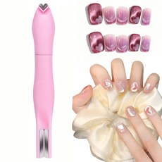 하트 라인 모양 고양이 눈 자석 스틱 고양이 눈 젤 폴리시 마그네틱 매니큐어 살롱 도구, 1개, 분홍색