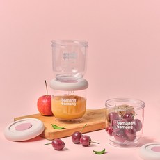 바망바망 이유식 용기, 3개, 핑크, 240ml