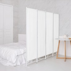 까사마루 매직 가림막 파티션 일자형 4P, 화이트