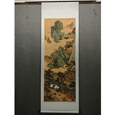 明代仇英 桃源仙境圖 畫芯複製卷軸, 參考詳情頁