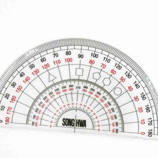각도기 반원 13cm 1.2T 각도측정