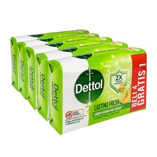 【Dettol 滴露】持久清新香皂-五入組(100g*5)【兔雜tuzha】, 1個, 100g