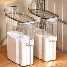 디스펜서 세탁세제3L 대용량 욕실 액체 가루 세제통 섬유유연제 보관함, 투명