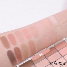 WAKEMAKE 眼影腮紅盤 眼影 腮紅 修容, 1個, 16色｜05 Muted Coral
