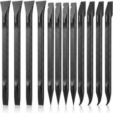 12Pcs 탄소 섬유 플라스틱 스크레이퍼 도구 틈새 청소 키트 긁히지 않는 다목적 자동차 디테일 브러시 세트 스티커 라벨 오일 얼 제거 좁은 공간 간격 펜 모양, 1세트