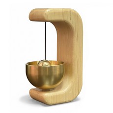 현관문 도어벨 원목 문종, 너도밤나무 연한색