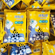 臭味滾 沛點炭80g強效除臭粒，天然礦物配方，長效去除霉味、寵物異味、廚餘臭，適用於客廳、臥室、浴室、鞋櫃、車內, 1個, 【臭味滾】沛點炭80g--單包, 80g