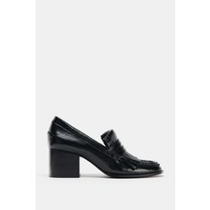 ZARA 태슬 힐 로퍼 - 블랙